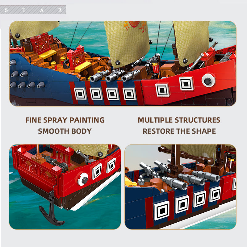 JIESTAR Chinese Battleship Building Block Set - 58001-4.jpg