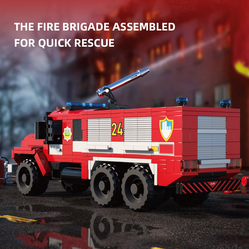 Xbert Vintage 4320 FIRE Truck 6X6 Building Block Set - 66024-4.jpg