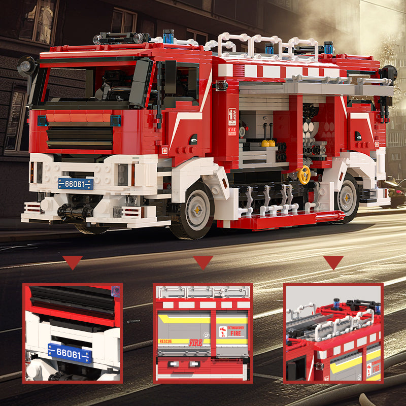Xbert Bi-Directional Driving FIRE Rescue Vehicle Building Block Set - 66061-4.jpg