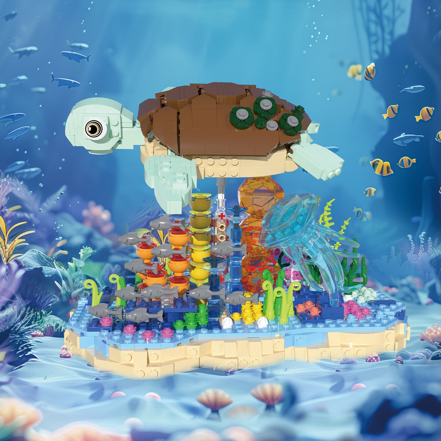 Xbert Sea Turtle Building Block Set - 66099-8.jpg