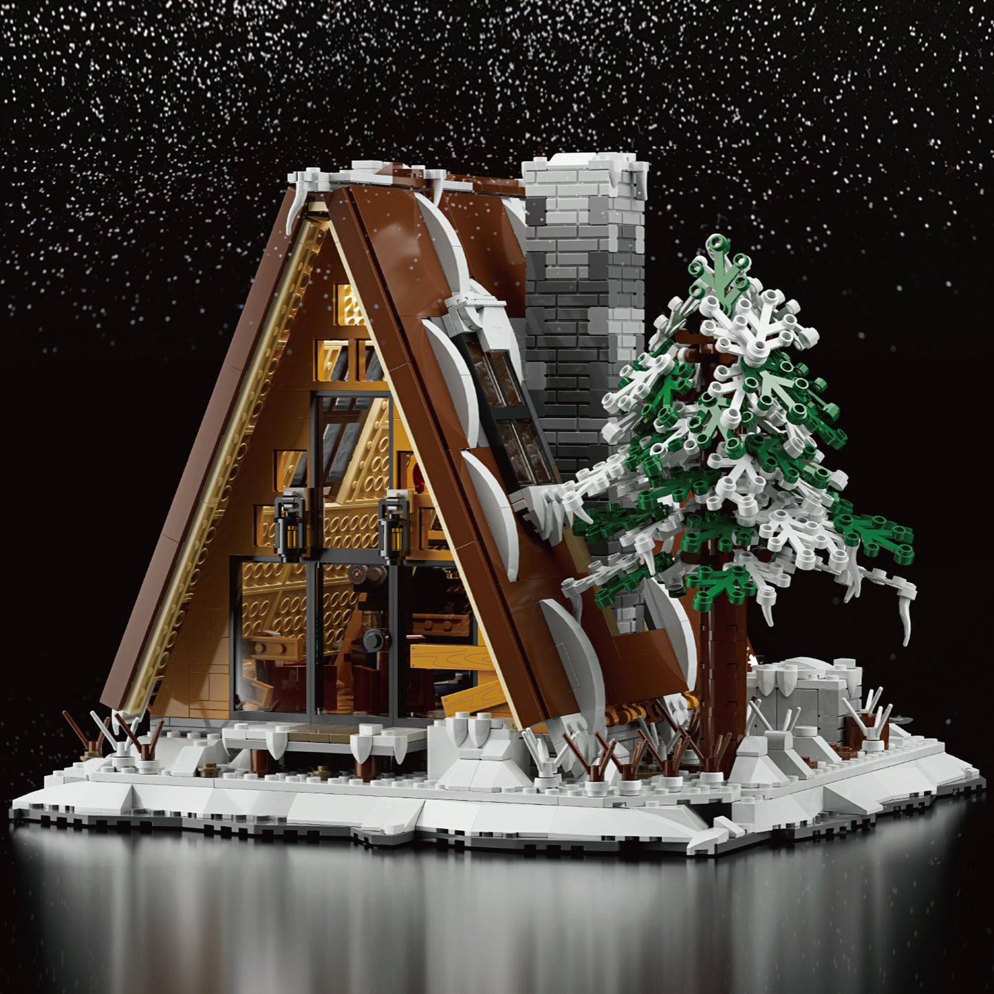 Xbert A-Frame Snow Cabin Building Block Set - 66151-8.jpg