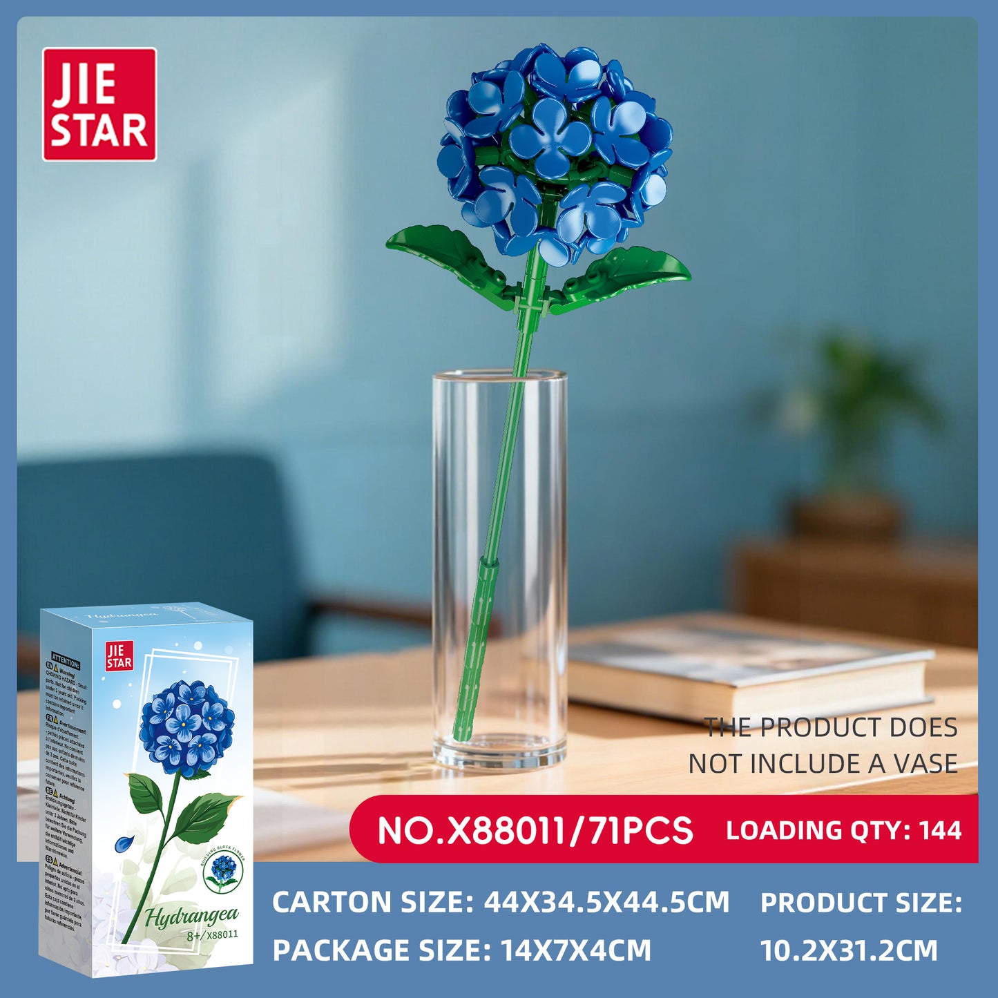 JIESTAR Flower Building Block Set 11-Pack SKU image - 88011-sku.jpg