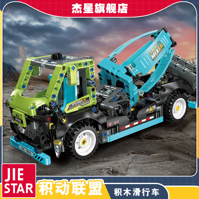 JIESTAR Cement Mixer Truck Building Block Set - 91005-7.jpg
