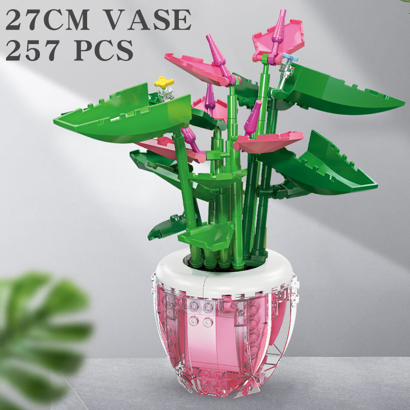 JIESTAR Pink Palm Building Block Set - 92361-3.jpg