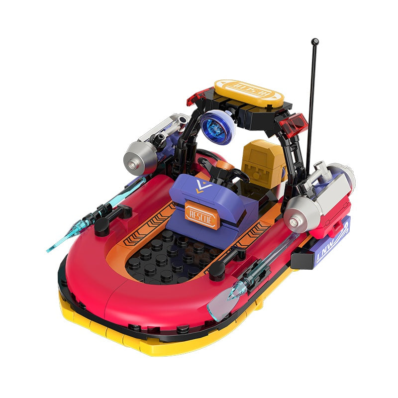 iBlock Rescue Team 4-Model Kit SKU image - IB1101-4__IB1101-4-rescue-boat-sku.jpg