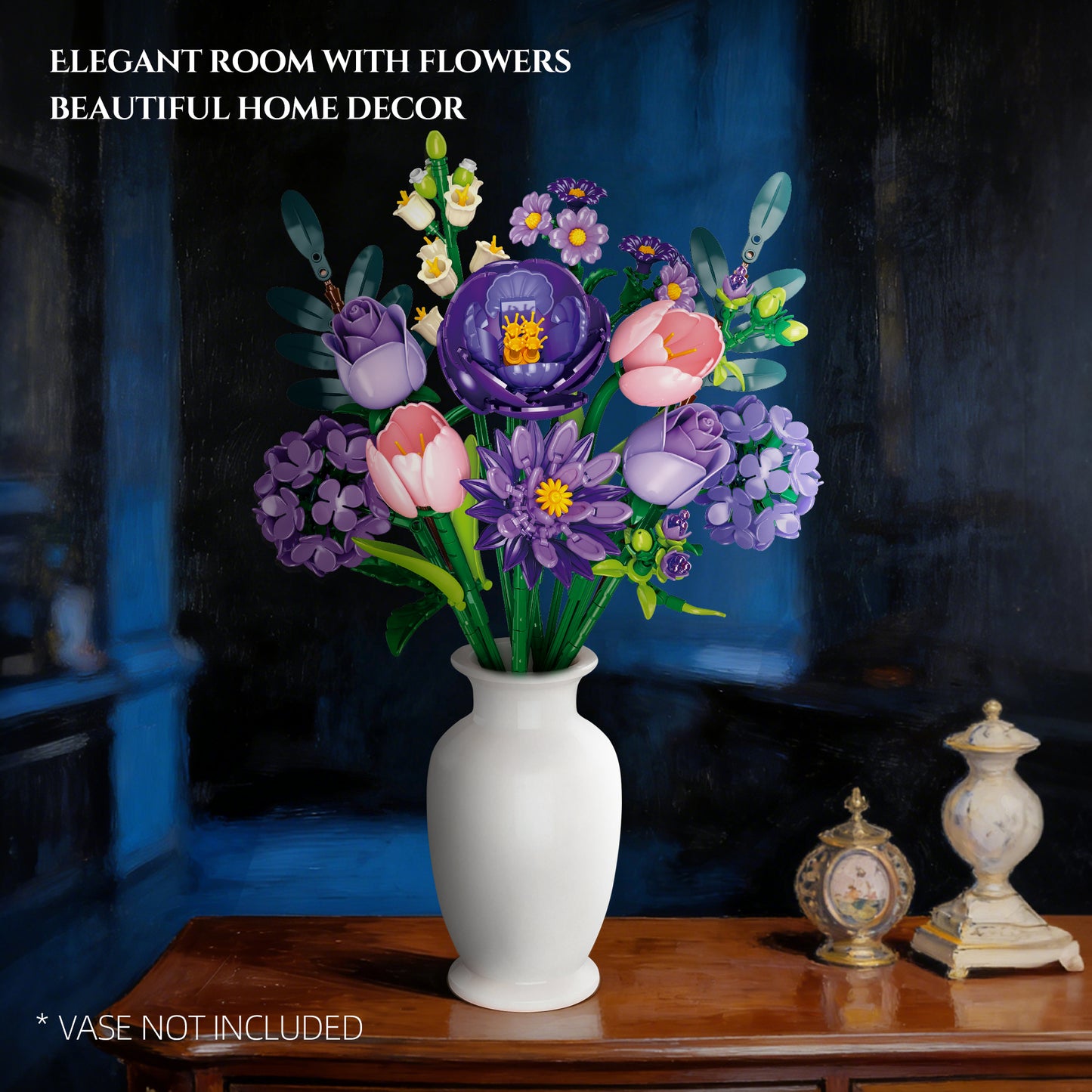 JIESTAR Purple Bouquet Building Block Set - JJ9258-5.jpg