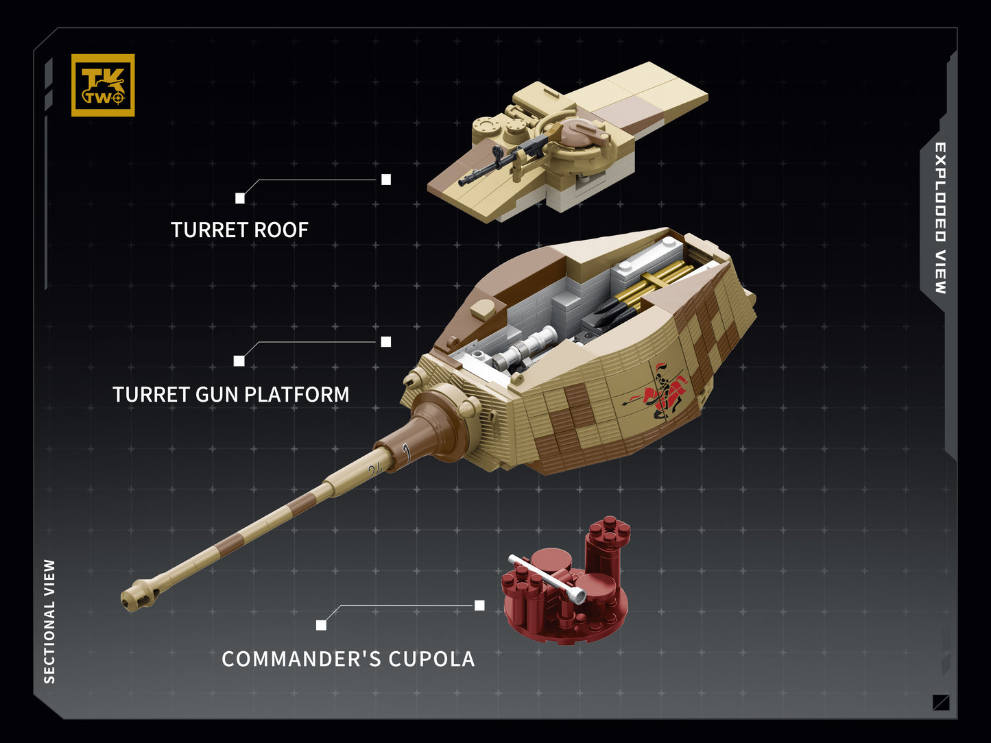 TK Two King Tiger Tank Model Kit - 拆分1.jpg