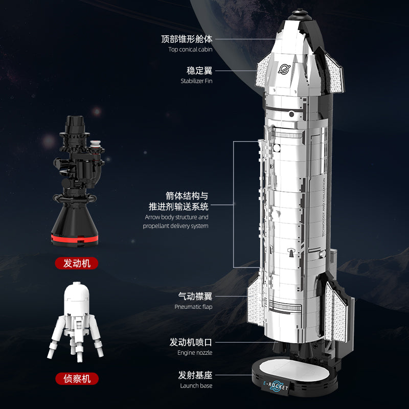 JIQI Starship Rocket Model Kit JQ1123 - 2.jpg