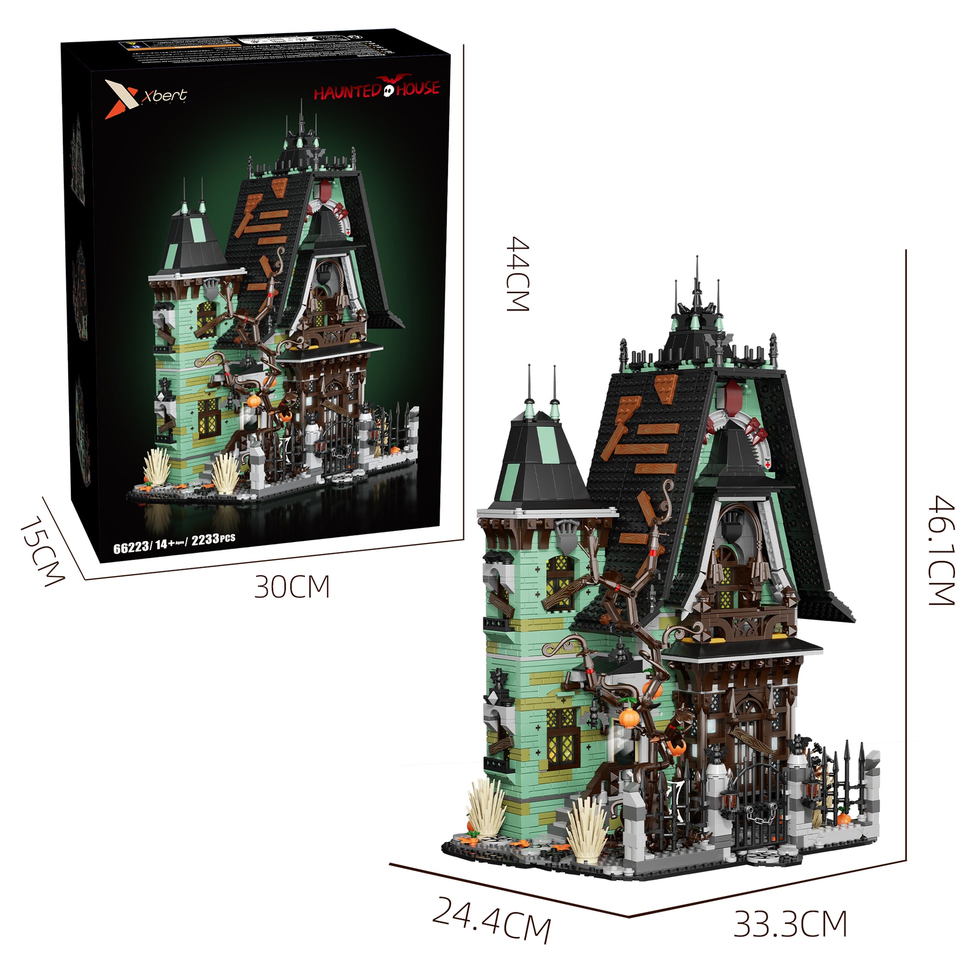 Xbert Haunted House Building Block Set SKU image - 尺寸.jpg