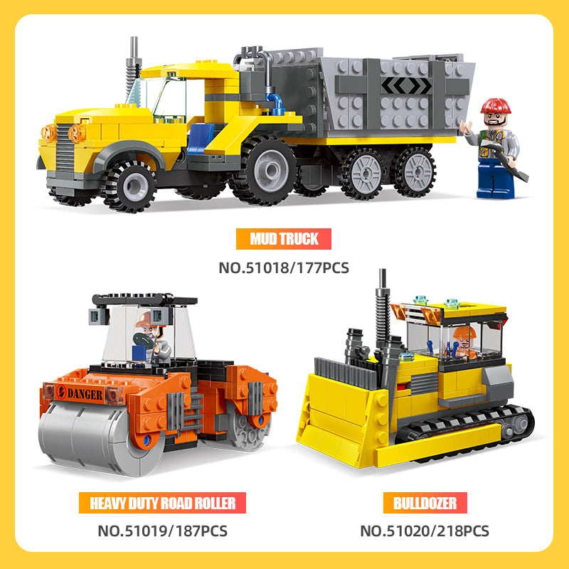JIESTAR Engineering Vehicle Building Block Set 3-Pack - 51018+51019+51020-2.jpg