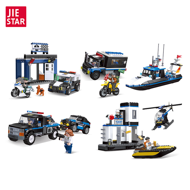 JIESTAR Police Building Block Set 5-Pack - 54114-54118-白底.jpg