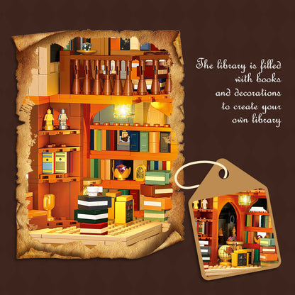 JIESTAR Medieval European Library Building Block Set with LED Lights - 57016-2.jpg