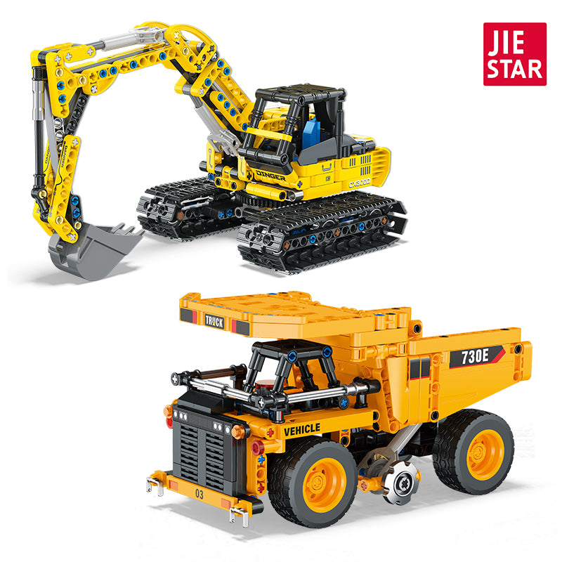 JIESTAR Engineering Vehicle Building Block Set 2-Pack - 57017+57018-白底.jpg