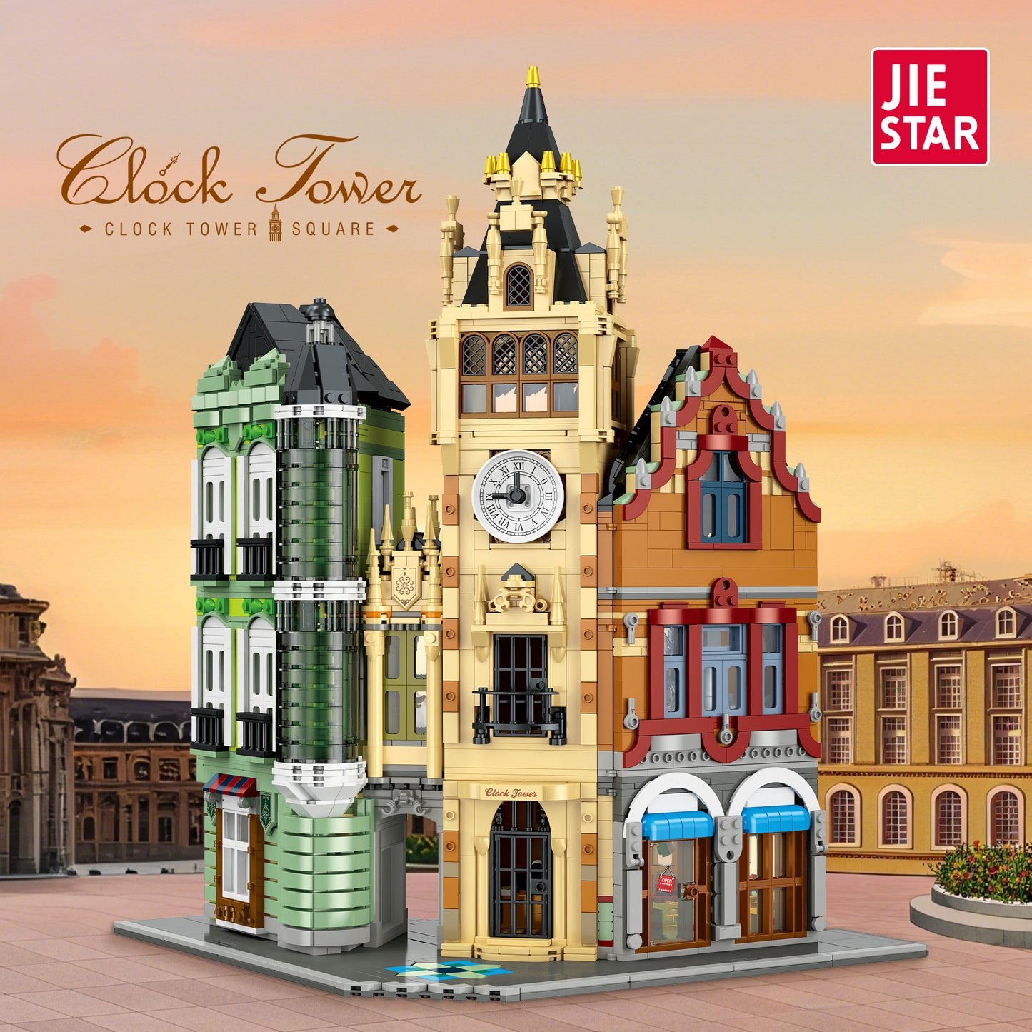 JIESTAR Clock Tower Modular Building Block Set - 57026-1.jpg