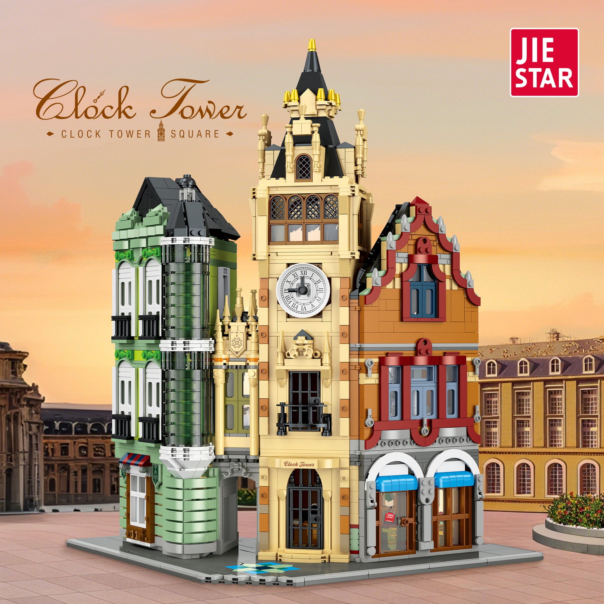 JIESTAR Clock Tower Modular Building Block Set - 57026-1.jpg