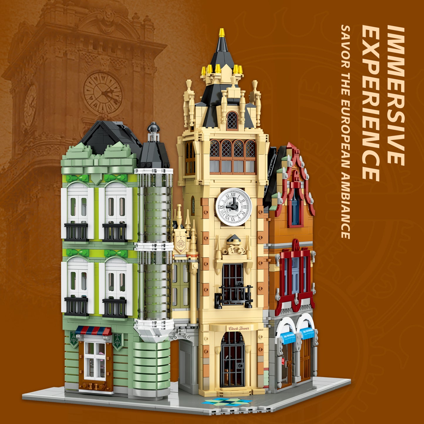 JIESTAR Clock Tower Modular Building Block Set - 57026-4.jpg