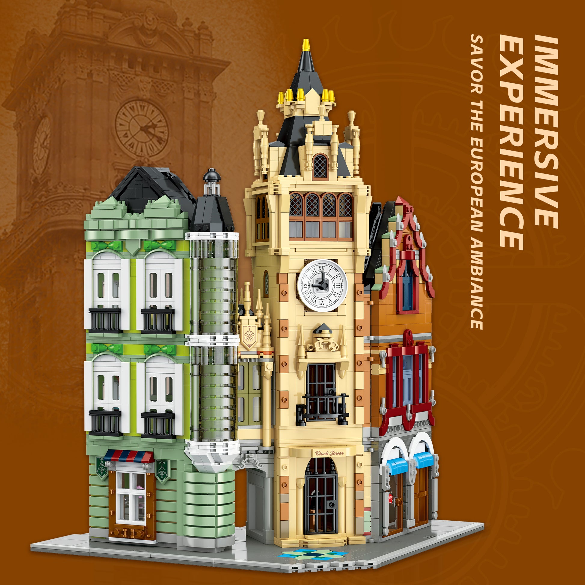 JIESTAR Clock Tower Modular Building Block Set - 57026-4.jpg