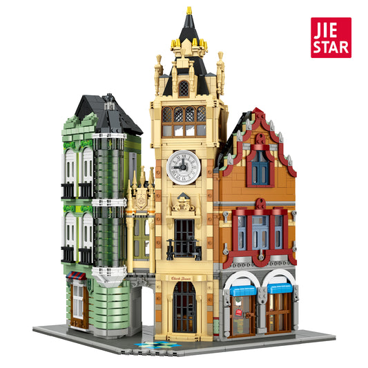 JIESTAR Clock Tower Modular Building Block Set - 57026-白底.jpg
