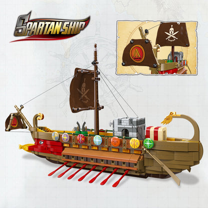 JIESTAR Spartan Warship Building Block Set - 58002-2.jpg