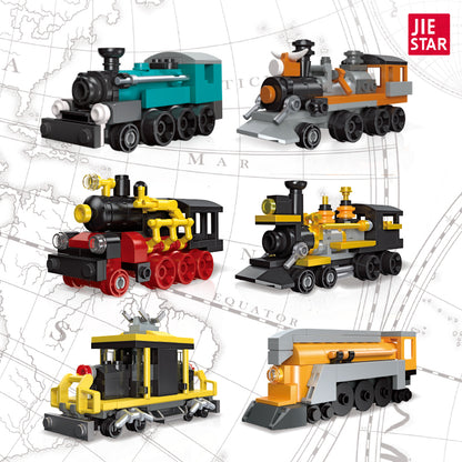 JIESTAR Mini Train [6 Small Styles] Building Block Set - 58009-1-2.jpg