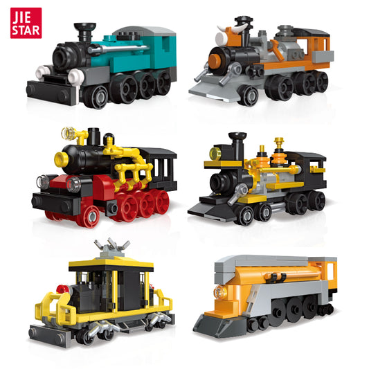 JIESTAR Mini Train [6 Small Styles] Building Block Set - 58009-白底.jpg