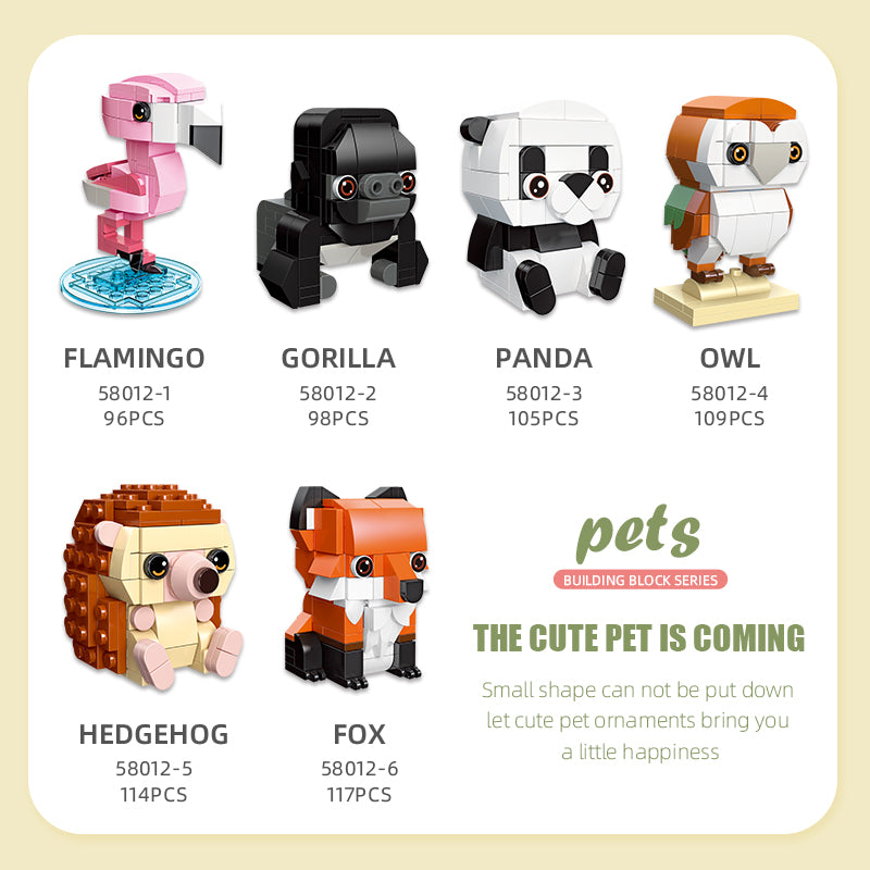JIESTAR Cute Pet Paradise Series [6 Small Styles] Building Block Set - 58012-2.jpg