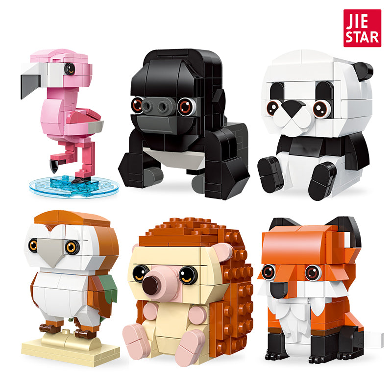 JIESTAR Cute Pet Paradise Series [6 Small Styles] Building Block Set - 58012-白底.jpg