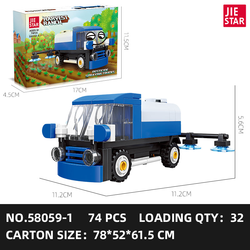 JIESTAR Harvest Ranch Series [6 Small Styles] Building Block Set - 58059-1-2.jpg