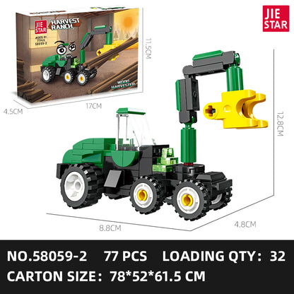 JIESTAR Harvest Ranch Series [6 Small Styles] Building Block Set - 58059-2-2.jpg