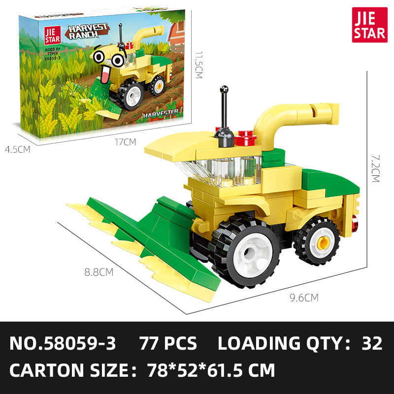 JIESTAR Harvest Ranch Series [6 Small Styles] Building Block Set - 58059-3-2.jpg