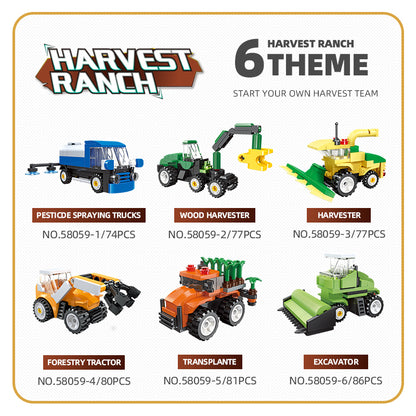 JIESTAR Harvest Ranch Series [6 Small Styles] Building Block Set - 58059-3.jpg