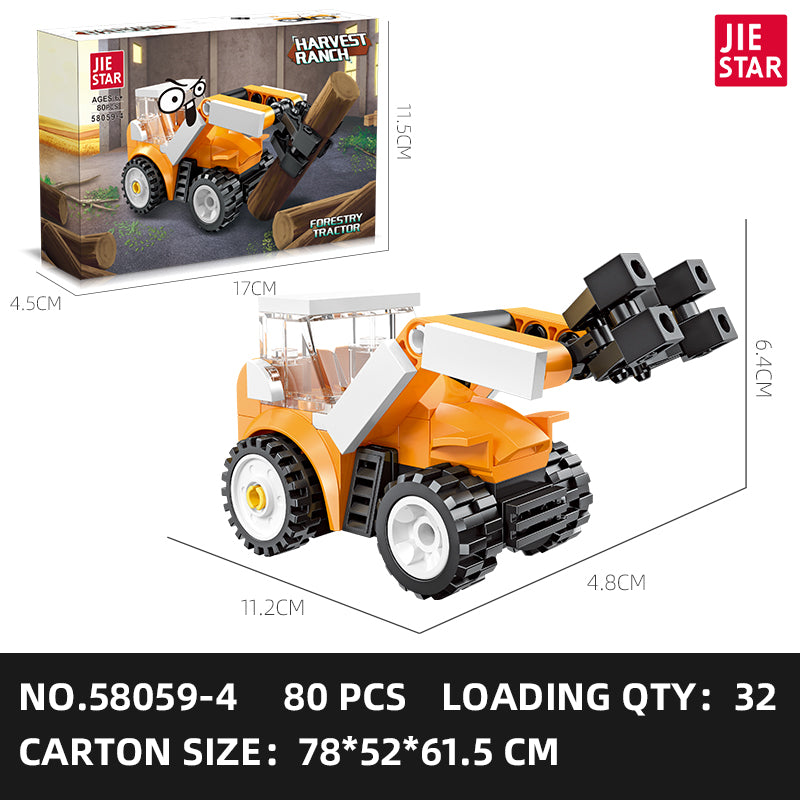JIESTAR Harvest Ranch Series [6 Small Styles] Building Block Set - 58059-4-2.jpg