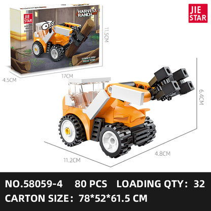 JIESTAR Harvest Ranch Series [6 Small Styles] Building Block Set - 58059-4-2.jpg