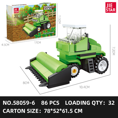 JIESTAR Harvest Ranch Series [6 Small Styles] Building Block Set - 58059-6.jpg