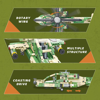 JIESTAR Ah-64 Apache Building Block Set - 58094-4.jpg