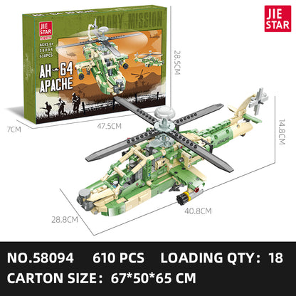 JIESTAR Ah-64 Apache Building Block Set SKU image - 58094-sku.jpg