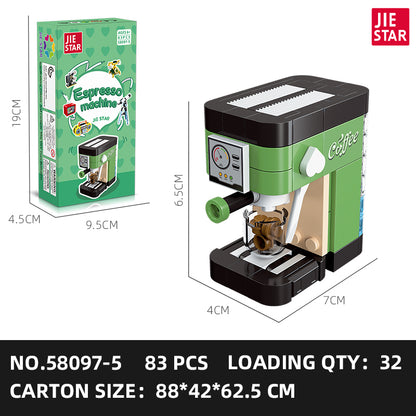 JIESTAR Small Household Appliances Series [6 Small Models] Building Block Set - 58097-白底-2.jpg