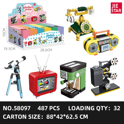JIESTAR Small Household Appliances Series [6 Small Models] Building Block Set SKU image - 58097.jpg