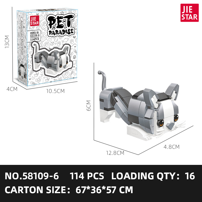 JIESTAR Cute Pet Paradise Series [12 Small Styles] Building Block Set - 58109-6.jpg