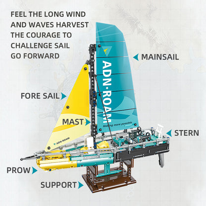 JIESTAR Ocean 65 Sailboat Building Block Set - 58123-2.jpg