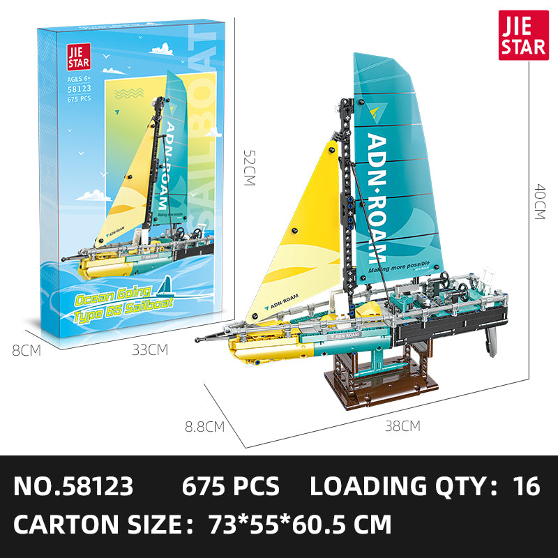 JIESTAR Ocean 65 Sailboat Building Block Set SKU image - 58123-sku.jpg
