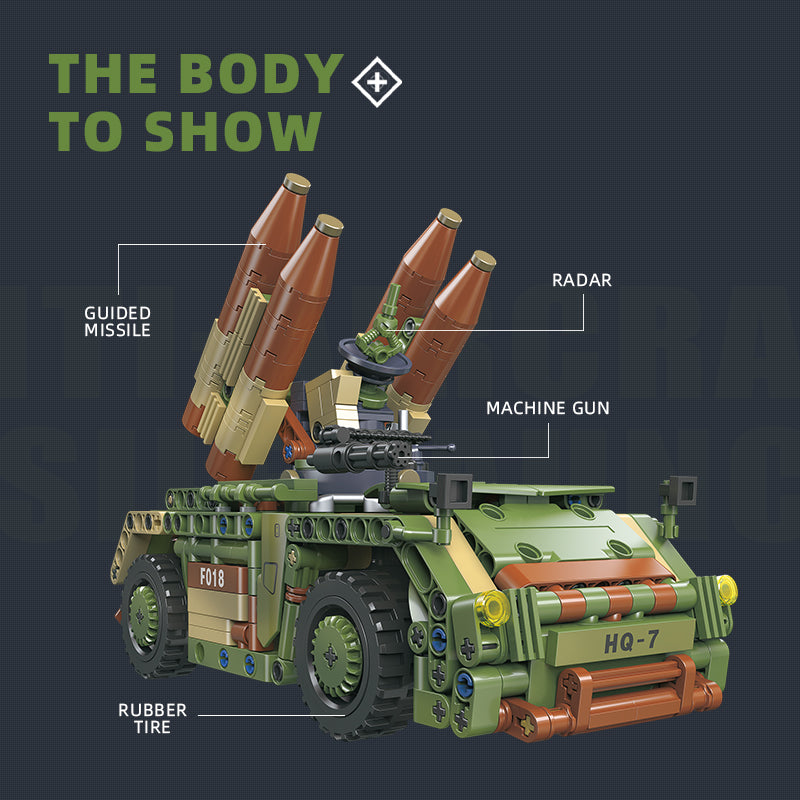JIESTAR Hongqi 7 Air Defense Vehicle Building Block Set - 58139-3.jpg