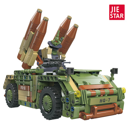 JIESTAR Hongqi 7 Air Defense Vehicle Building Block Set - 58139-白底.jpg