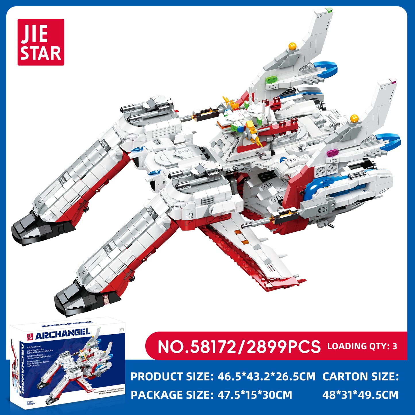 JIESTAR Arch Angel Spaceship Building Block Set SKU image - 58172-sku.jpg