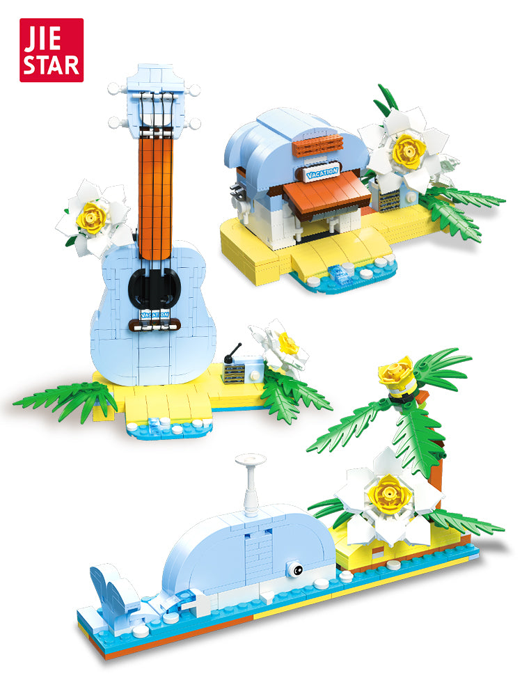 JIESTAR Ukulele Three-In-One Building Block Set - 58272-白底.jpg