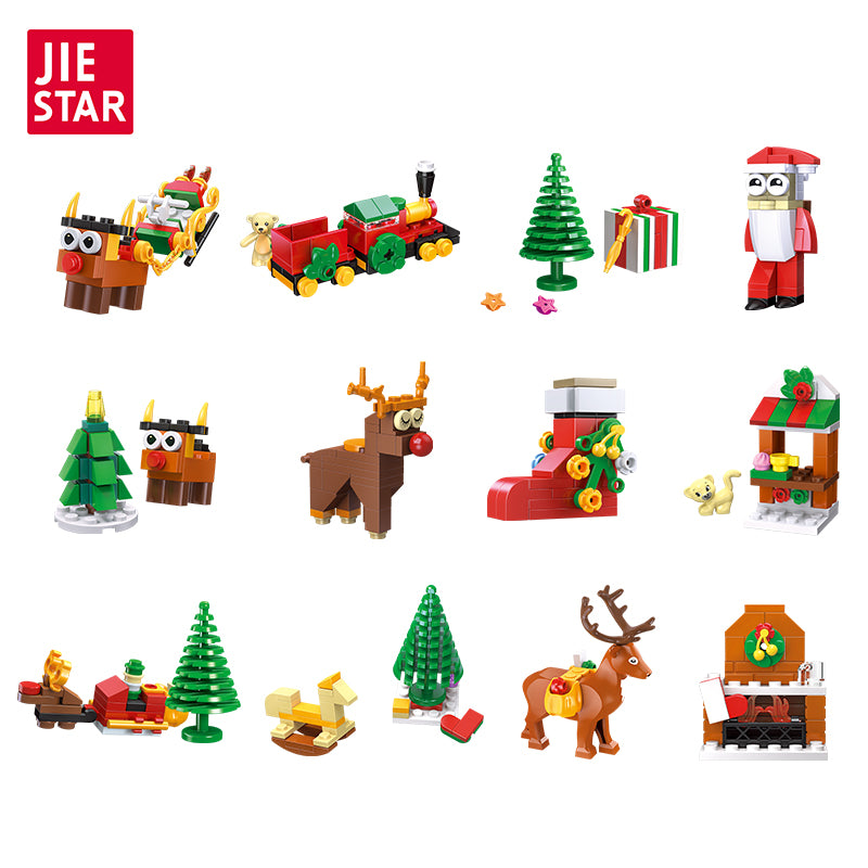 JIESTAR Christmas Blind Box Building Block Set - 59069-白底.jpg