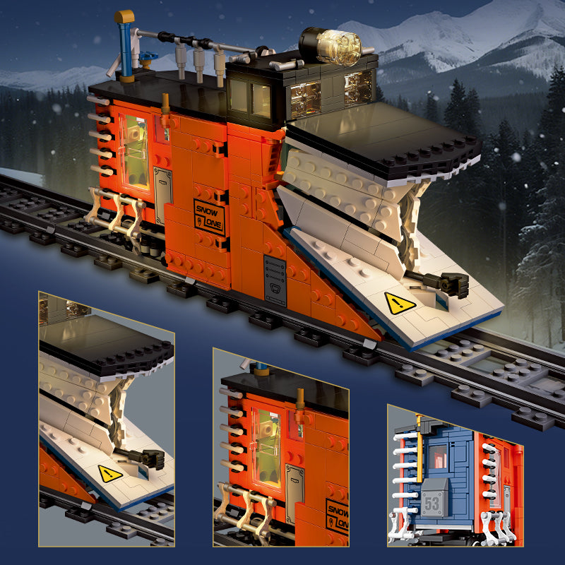 JIESTAR Snow Plow Train Building Block Set - 59095-2.jpg