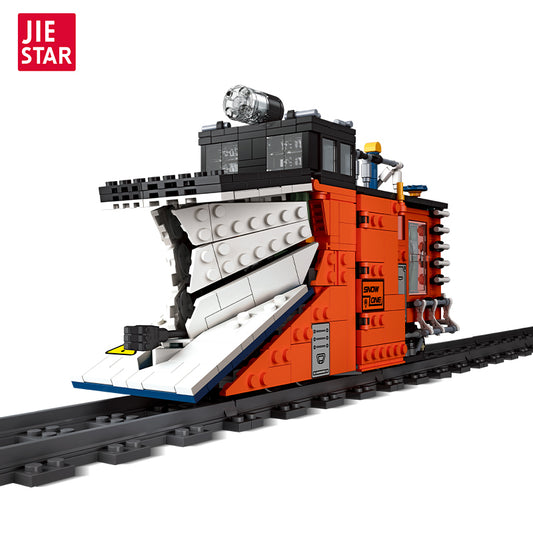 JIESTAR Snow Plow Train Building Block Set - 59095-白底.jpg