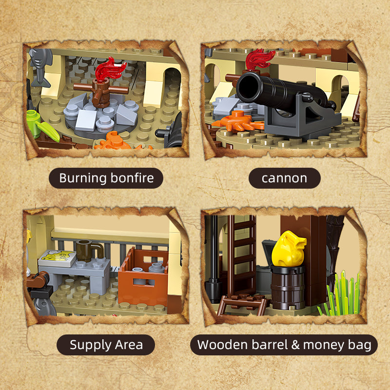 JIESTAR Pirate Supply Depot Building Block Set - 59149-4.jpg