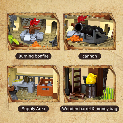 JIESTAR Pirate Supply Depot Building Block Set - 59149-4.jpg